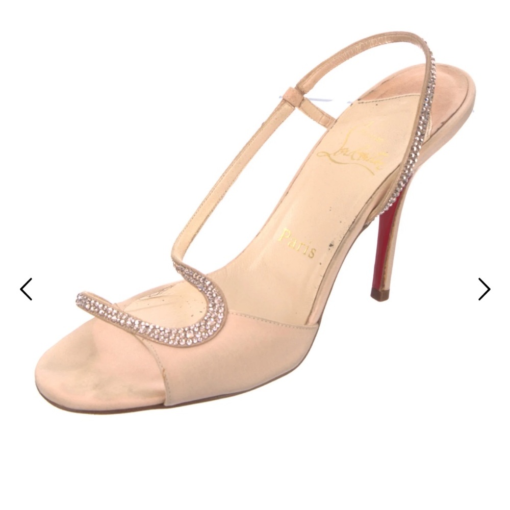Alta Perla Satin Slingback Sandals — Size 38 | 8
